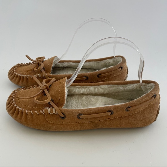 Lucky Brand Tan Suede Moccasin Slippers - Picture 5 of 8